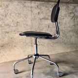1950s/60s Chrome and Faux Leather Office Chair