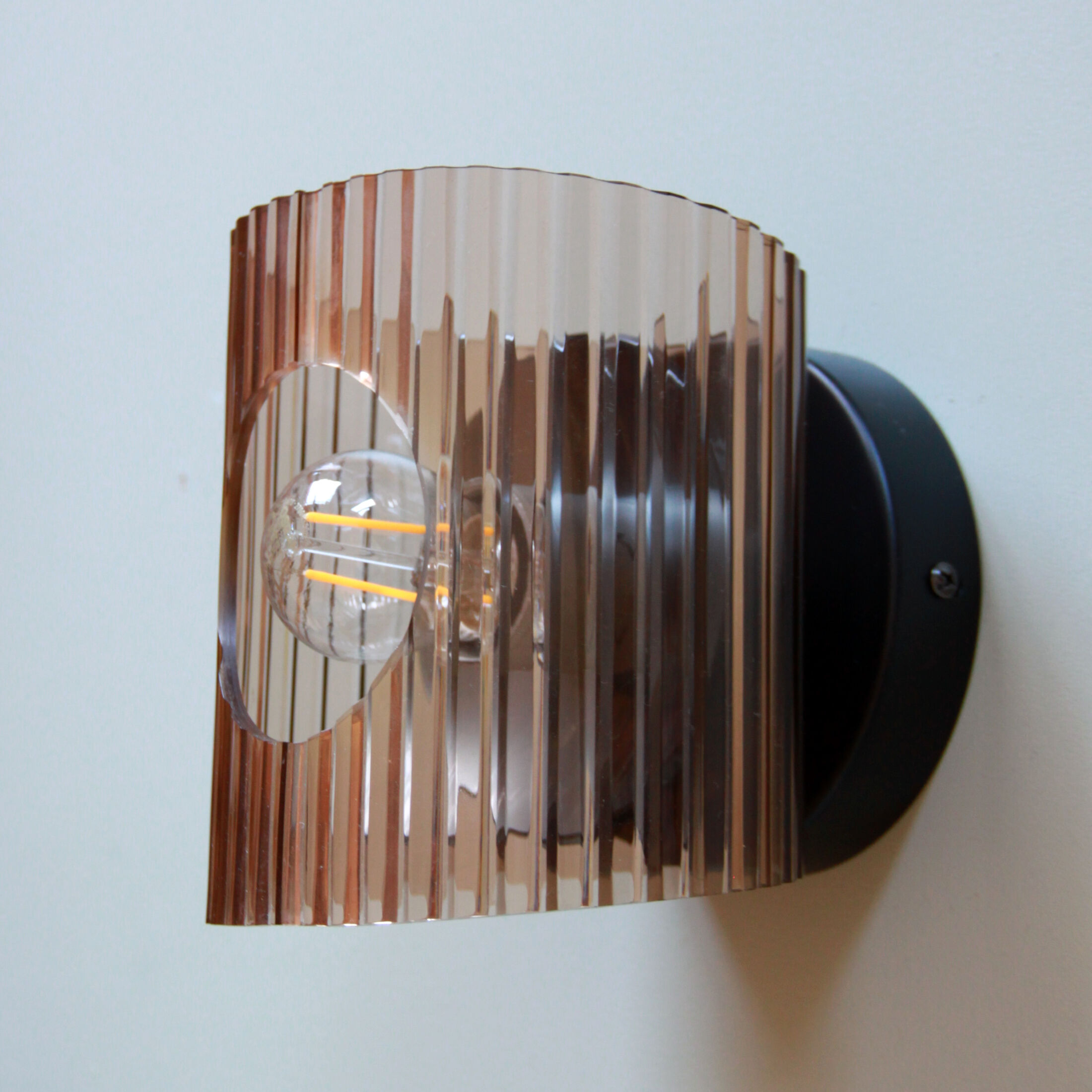 Pair of wall sconces in plexiglass seventies vintage