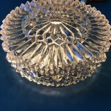 Round ceiling light in chiseled glass