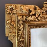 Miroir Doré En Bois Sculpté Style Louis XVI, XIXe Siècle