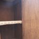 Louis Philippe period bedside or extra furniture in dark oak.