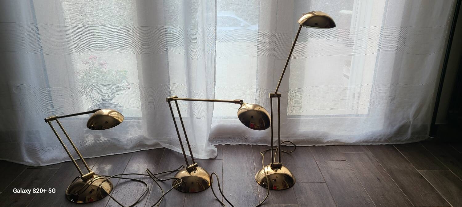 3 lampes de bureau vintage Zonca Voghera