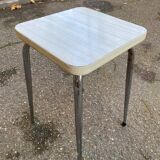 Steel and beige Formica stool