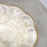 Empty pocket in mother-of-pearl and brass