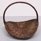 Vintage Rattan magazine holder 1960s Holland