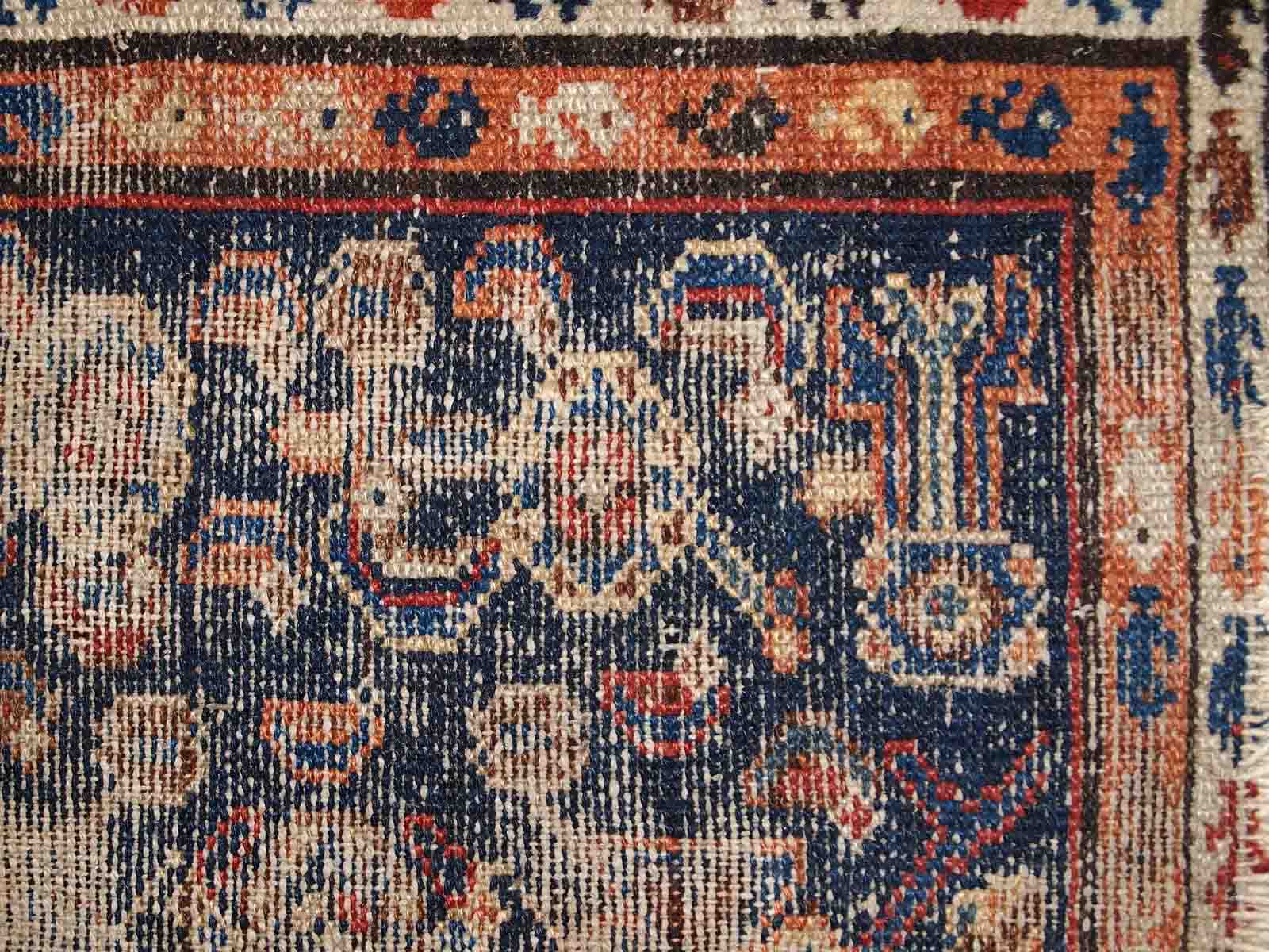 Ancient Persian carpet Malayer handmade 70cm x 93cm 1900s, 1C811