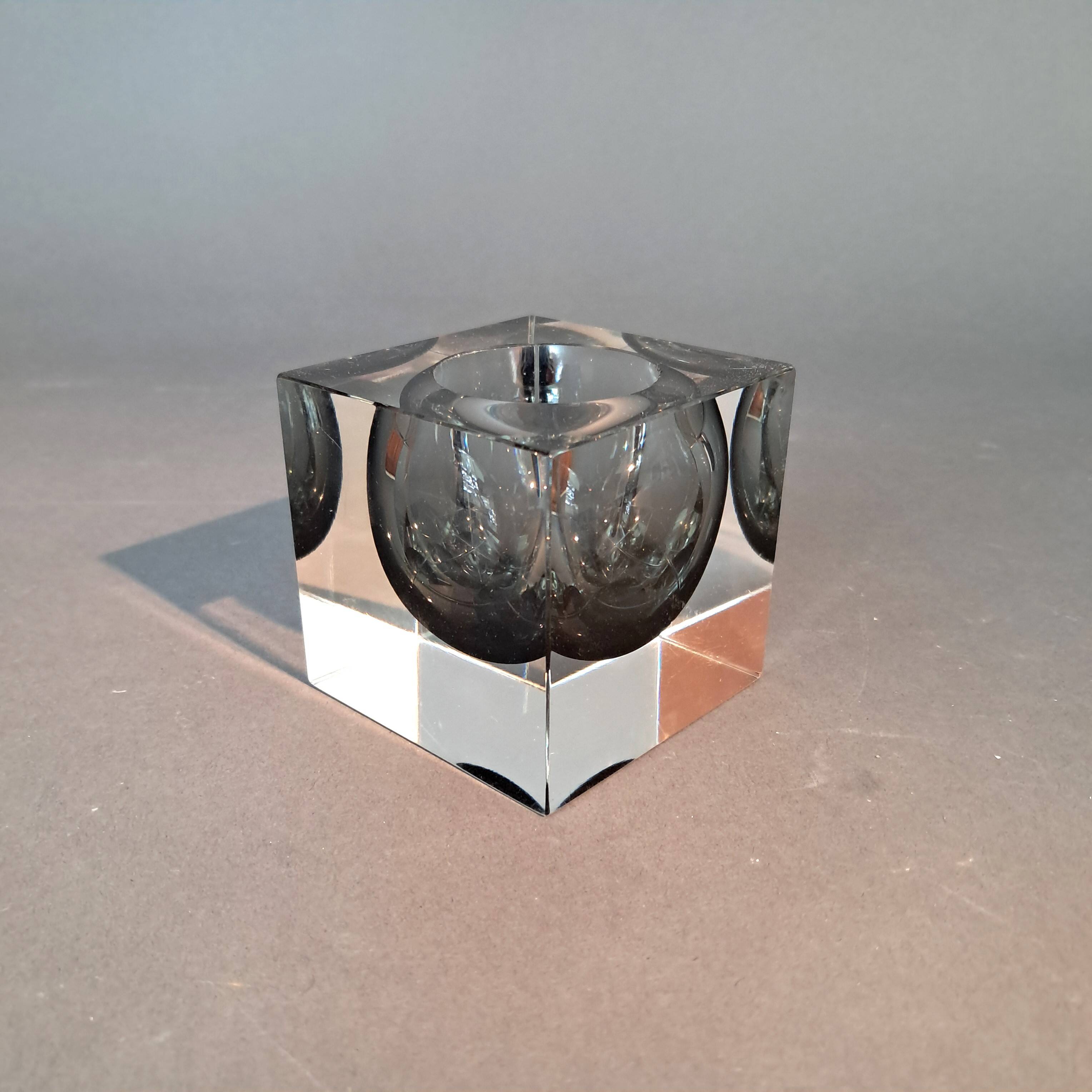 Cendrier moderniste en verre de murano Flavio Poli pour Seguso 1960.