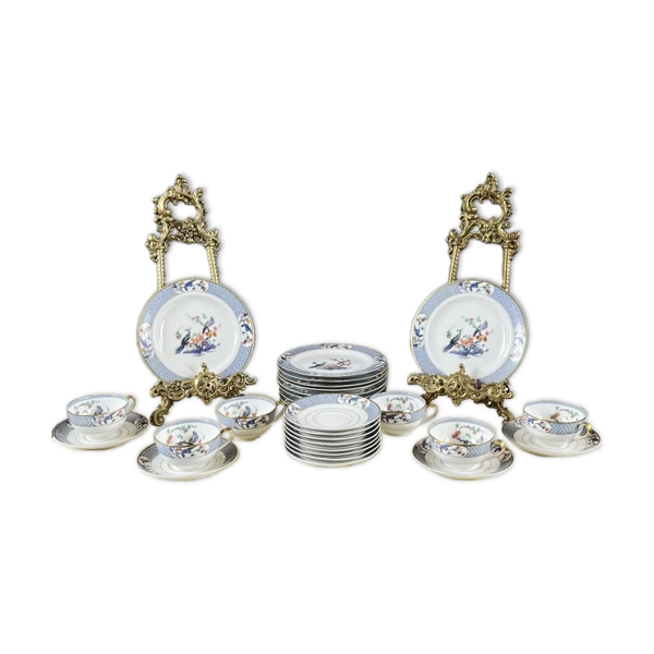 Service à thé/café 6 personnes en porcelaine de Haviland Limoges, XXe Siècle