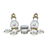 Tea/coffee service for 6 people in Haviland Limoges porcelain, 20th century.