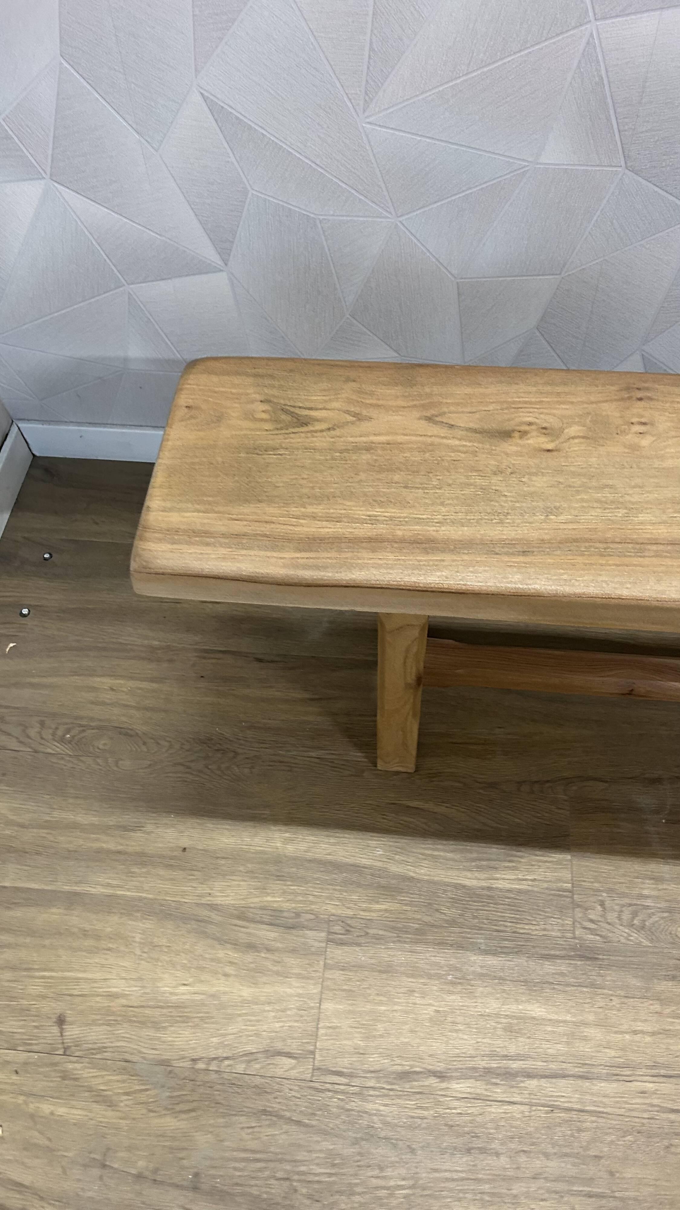 2m20 solid walnut benches, stripped and varnished