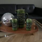 Service jug and porcelain glasses from the 1950s.