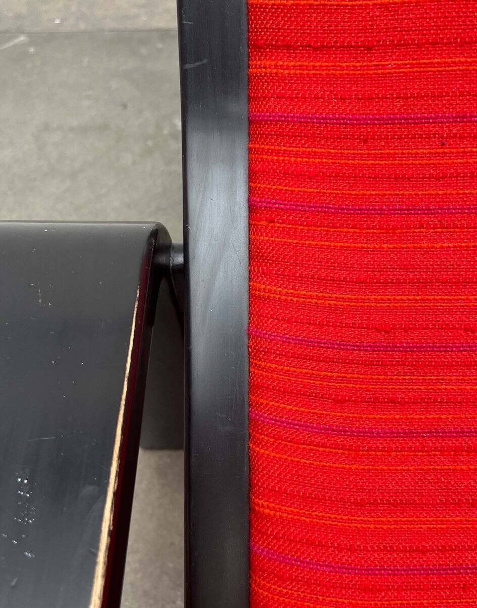 Mid-century modern Pulkka lounge chair by Ilmari Lappalainen for Asko, Finland, 1960s.