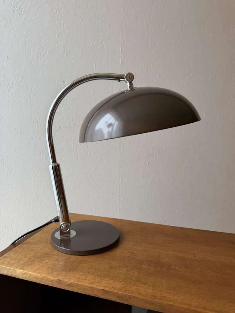 Hala desk lamp model 144 Busquet bronze brown 1950s