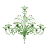 Venetian Green Murano Glass Chandelier by Simoeng for Simoeng