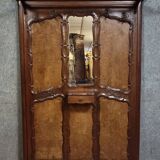 Large coat rack in Louis XV style, made of walnut and elm burl.