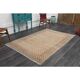 1970s Vintage Turkish Hand-Knotted Wool Cotton Beige Area Rug 149x226