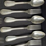 6 spoons and 6 table forks “filet” model – Argental