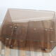 Low table served on wheels by Michel Dumas in vintage 1970 smoky Plexiglas