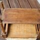 Old wooden children's toilet table and marble top