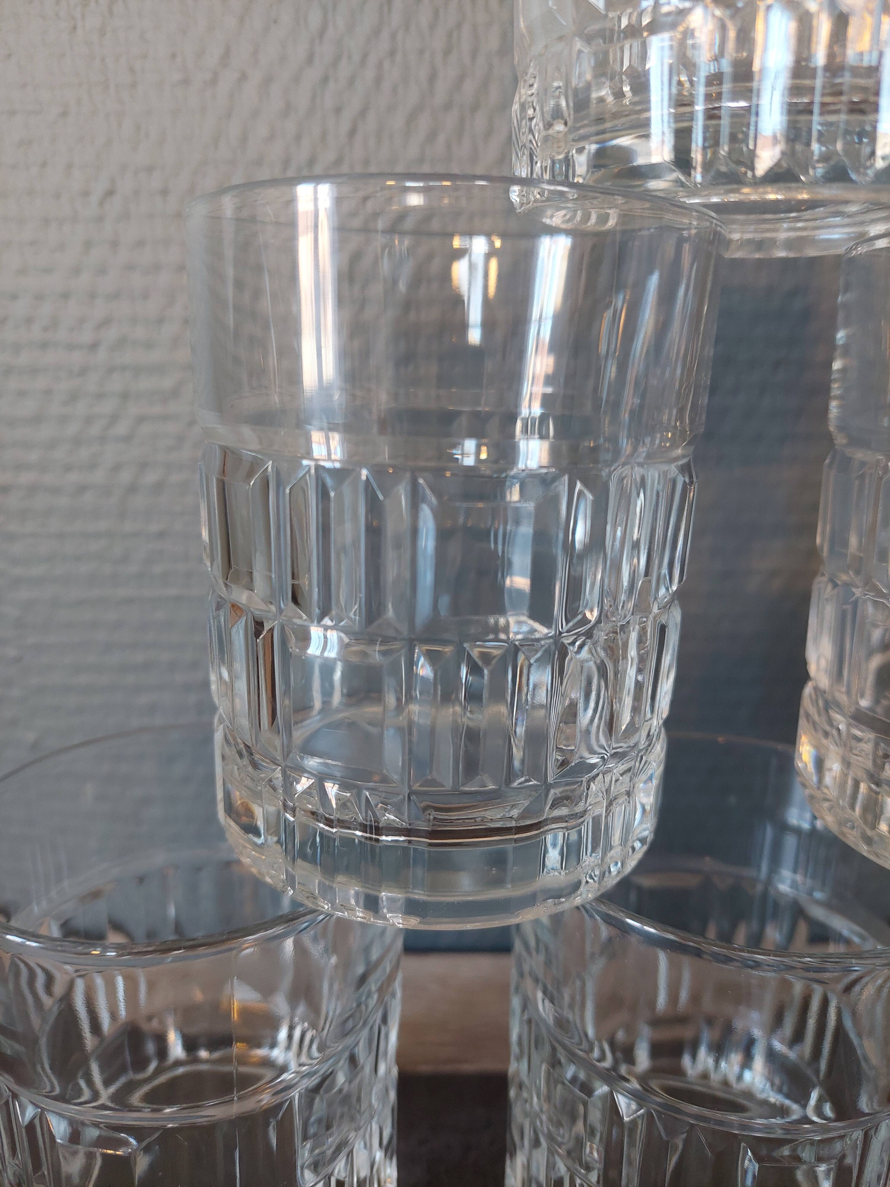 Lots de 6 verres à whisky vintage année 70.