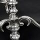 Pair of chrysalia silver metal 3-light candlestick holders