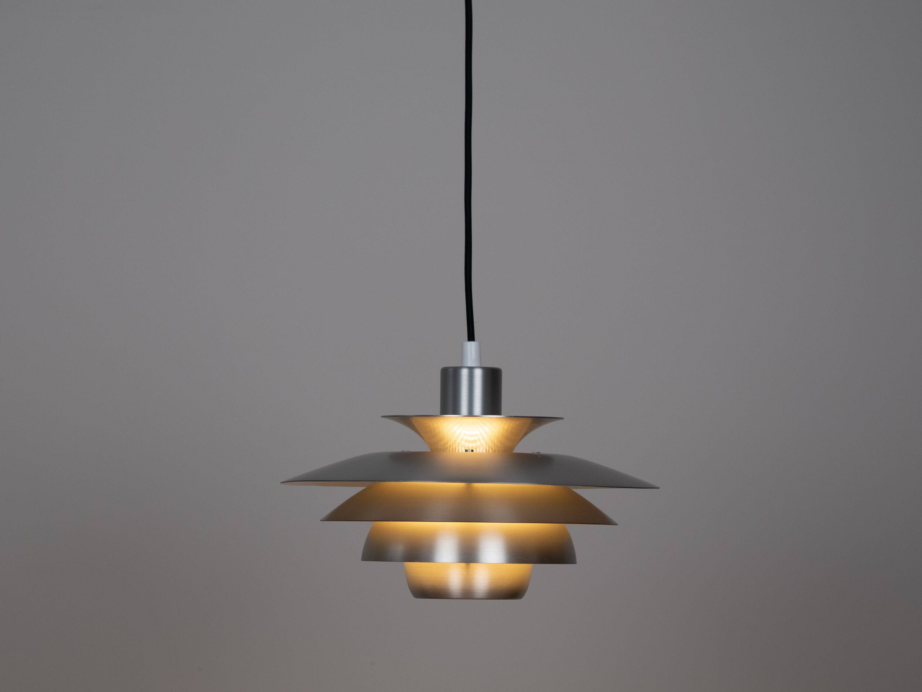 Danish vintage pendant lamp Alexia by Kurt Wiborg, Jeka, 1980s