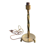 Vintage tripod lamp foot twisted brass