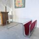 Table basse moderniste Bauhaus en acier tubulaire