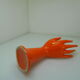 Vintage orange ceramic hand