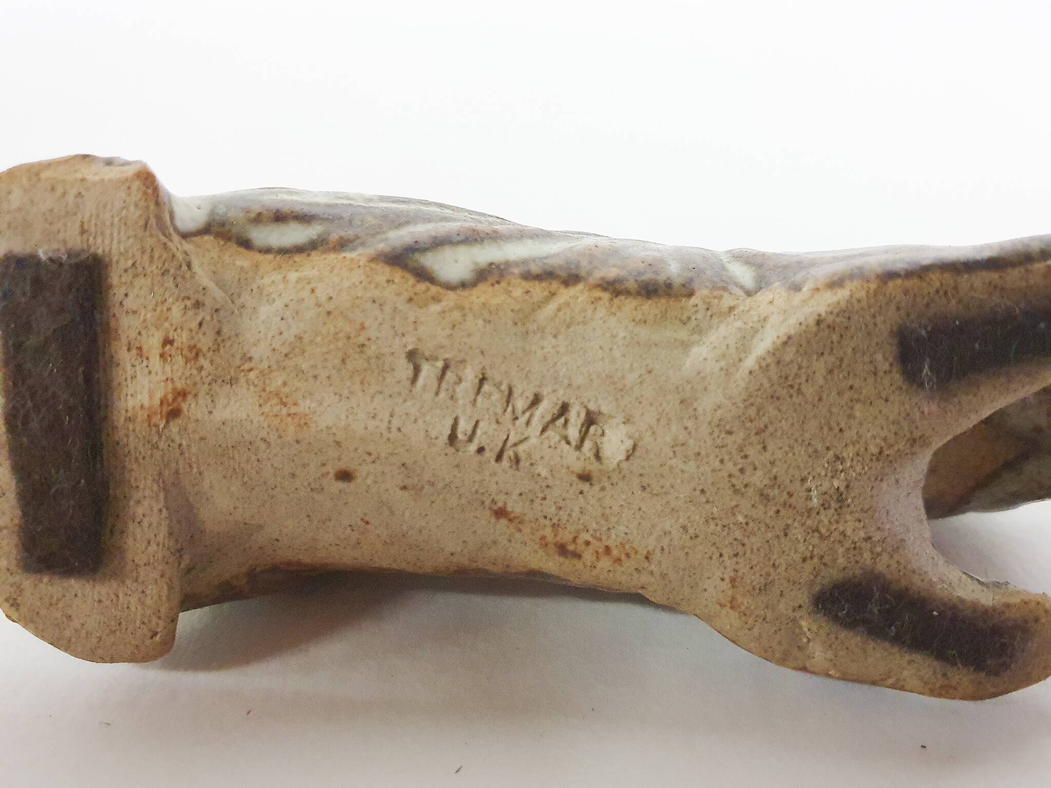 Small ceramic skunk sculpture by Tremar Pottery, United Kingdom
