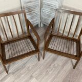 Pair of Scandinavian armchairs restored 1960