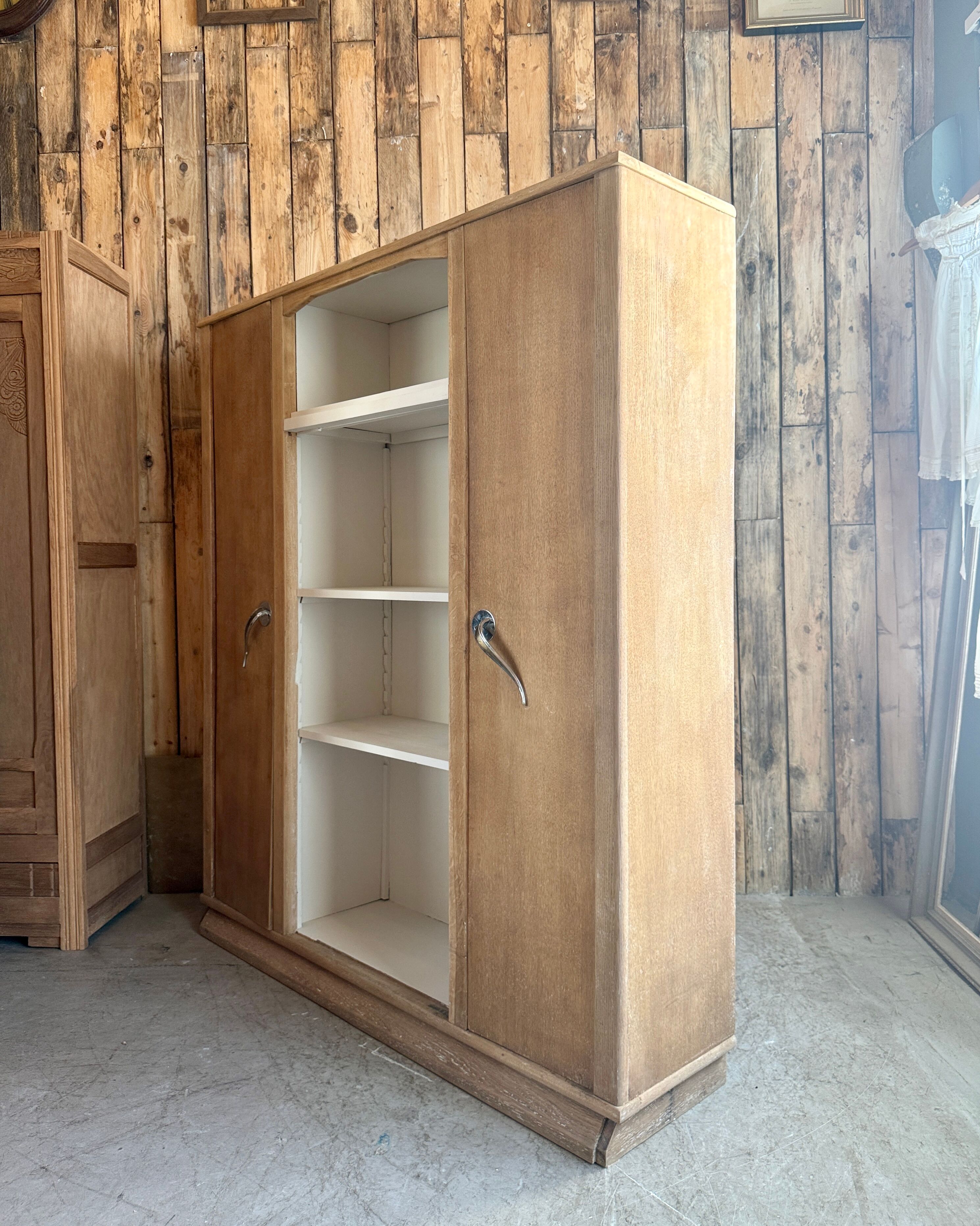 Art Deco oak library cabinet (renovated)