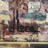 Poppies on the Wall. Oil on canvas by Dominique LECA (1938)