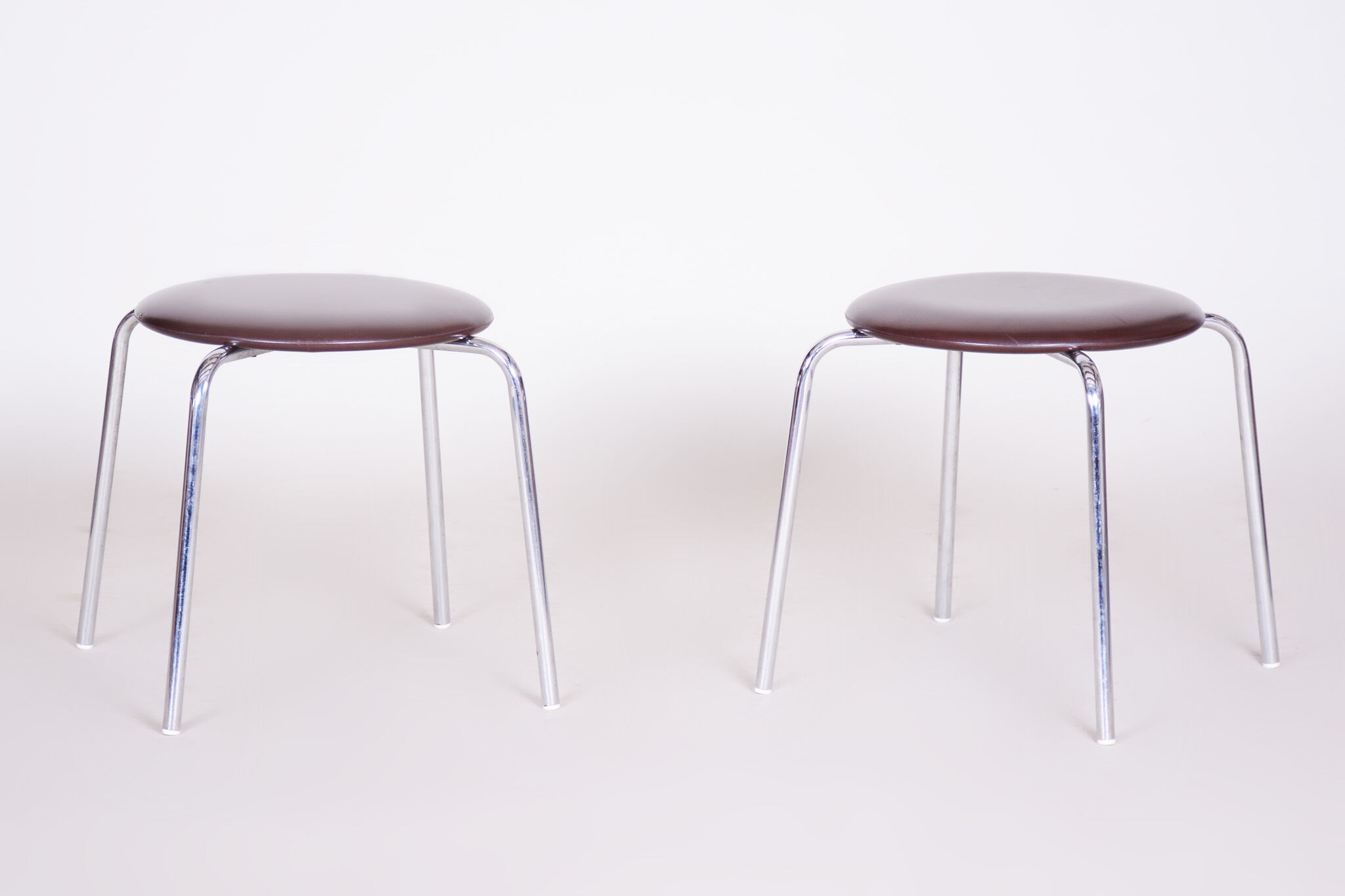 Pair of 1960s Bauhaus stools - Central European