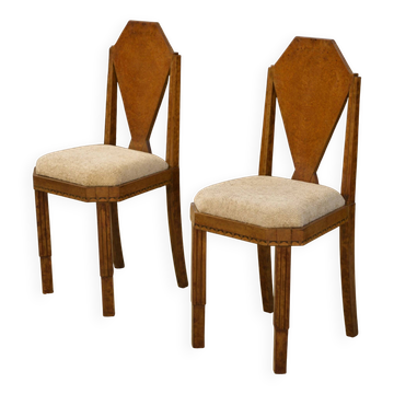 Pair of Art Deco chairs attributed to Baptistin Spade 1930s
