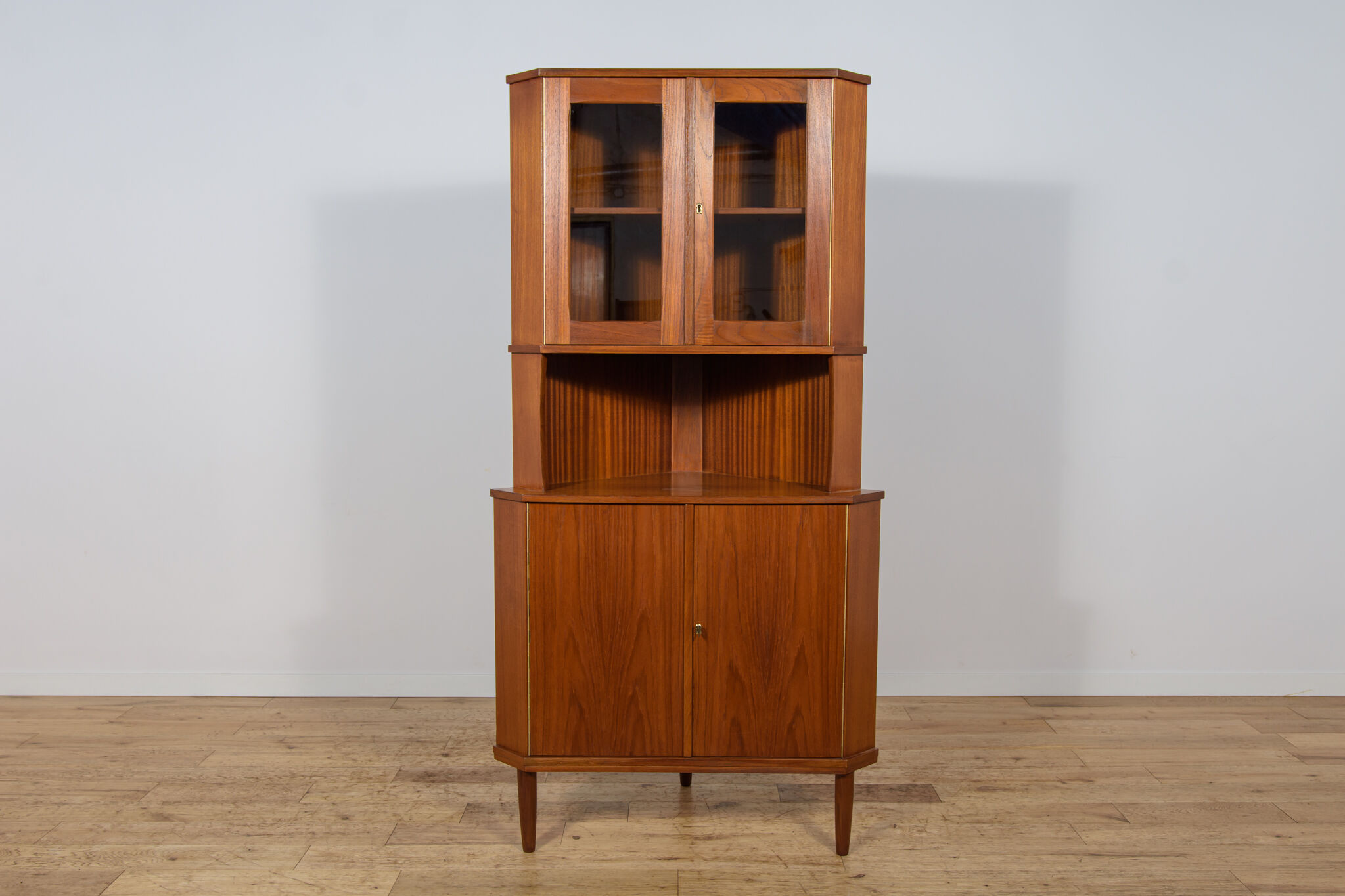 Mid-Century Modern Teak Corner Cabinet, Denmark, 1960s