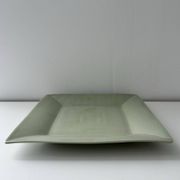 Large celadon square plate