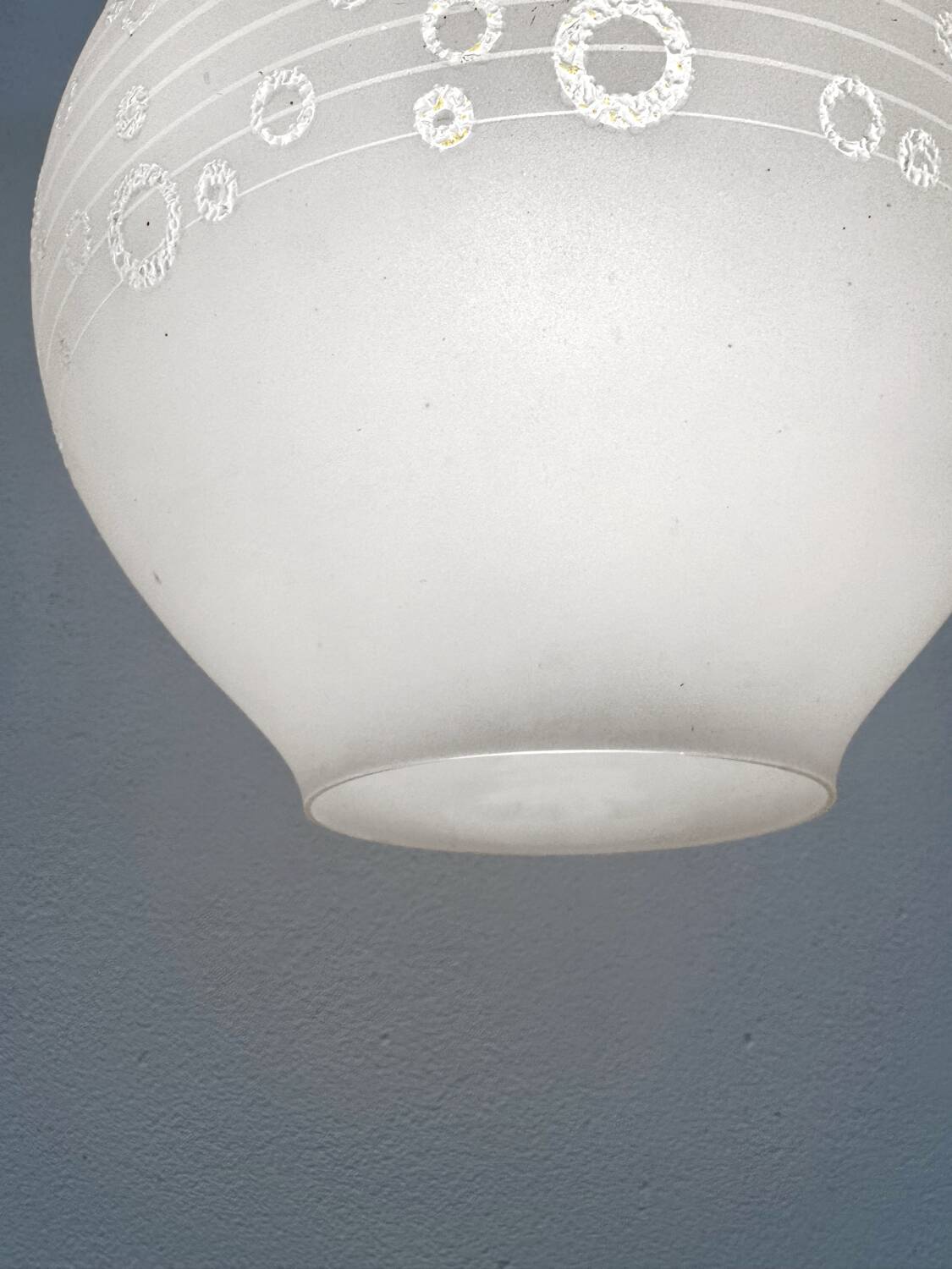 70s bubble glass pendant light