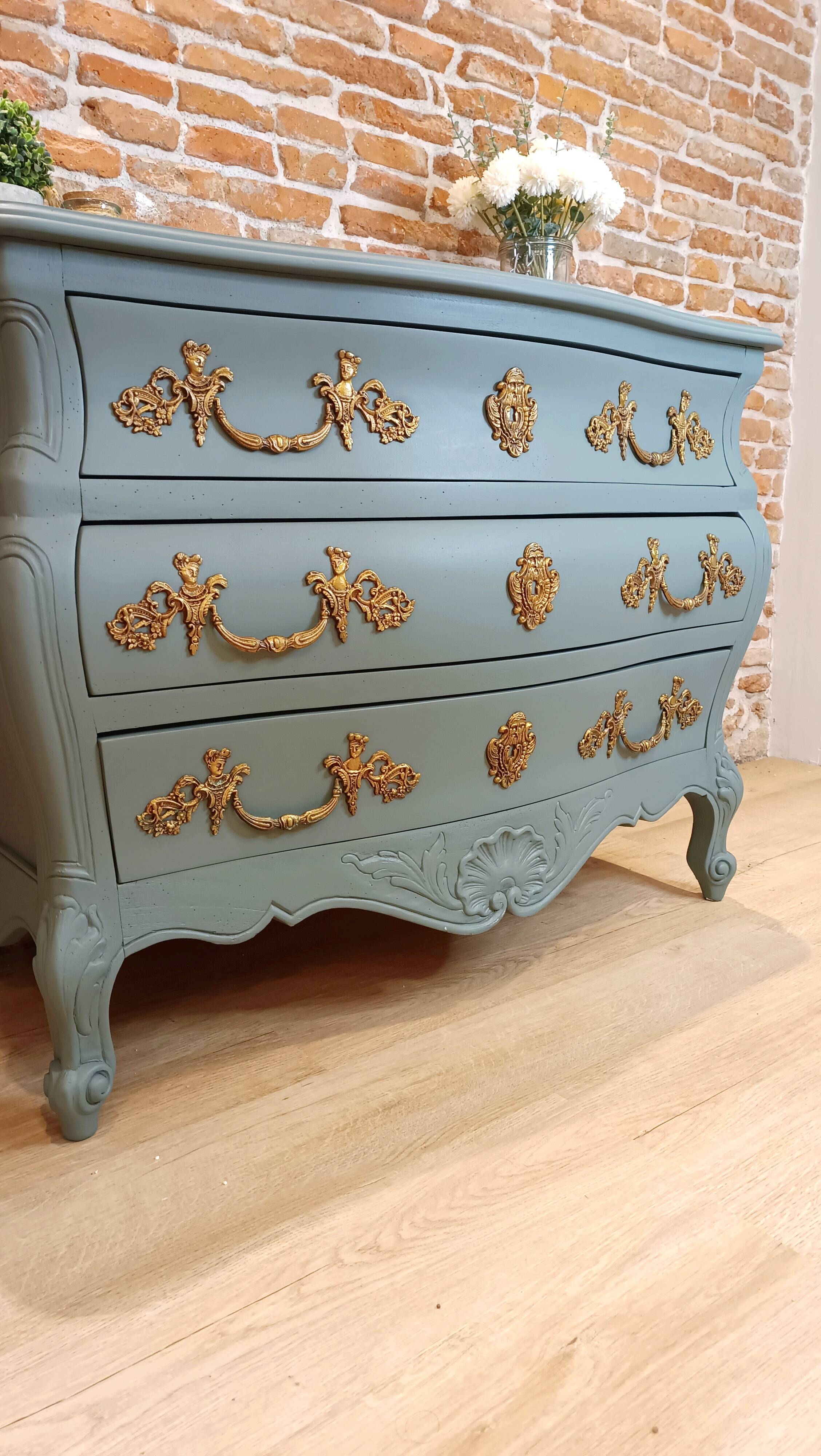 Commode bordelaise gris/vert
