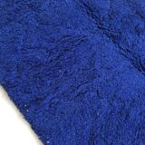 Moroccan berber carpet beni ouarain intense blue with engraved diamonds 246x160cm