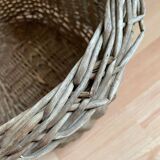 Panier osier marron gris