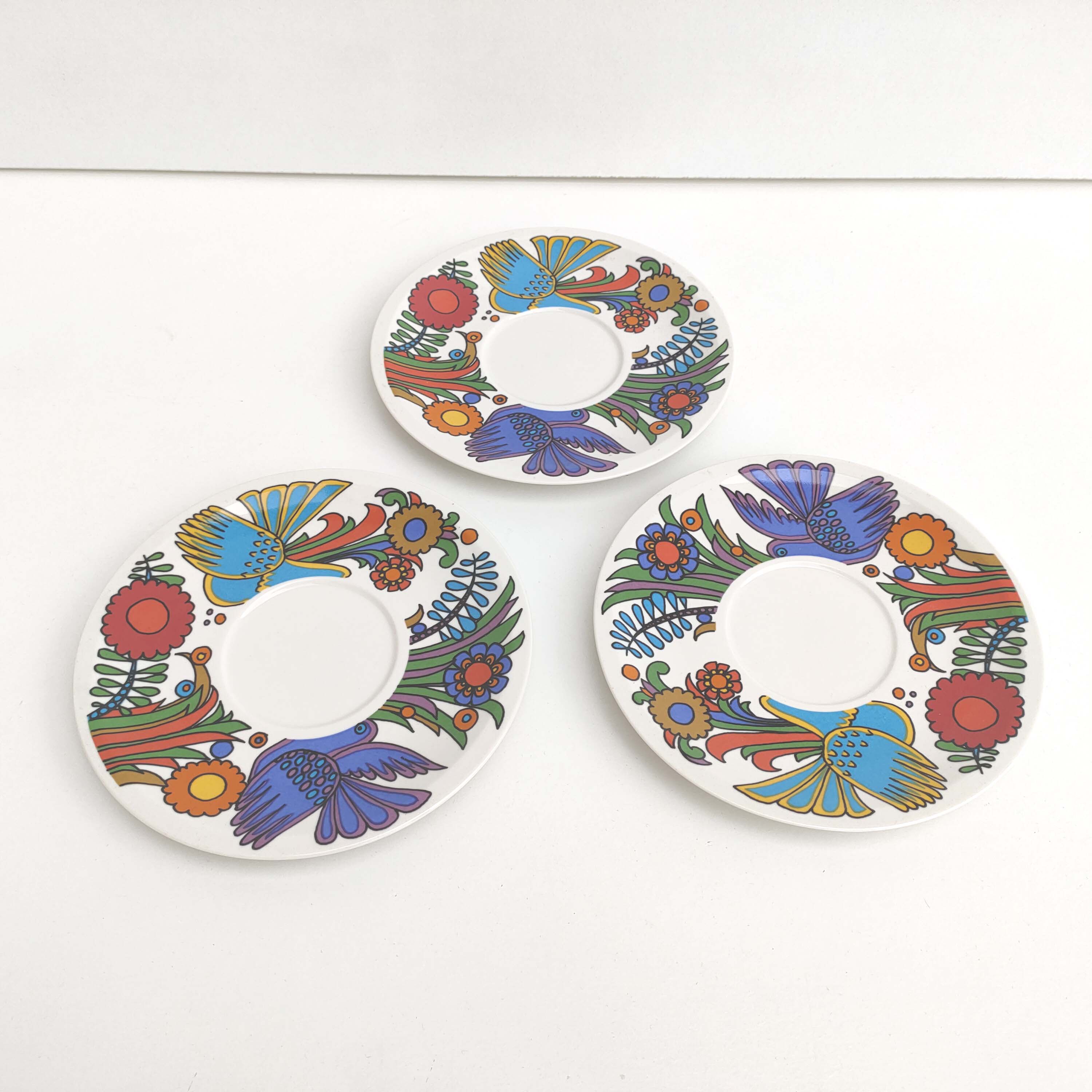 Three plates Acapulco Villeroy - Boch 70s