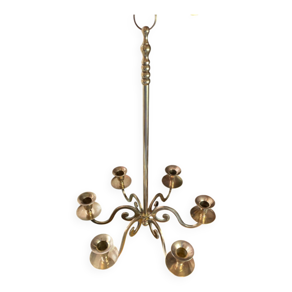 Chandelier en laiton massif à suspendre