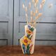 Ceramar vase, artistic ceramic, colourful mosaic pattern.