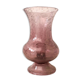 Photophore bruyère verre soufflé bullé