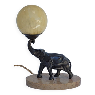 Old art deco elephant night light bedside lamp