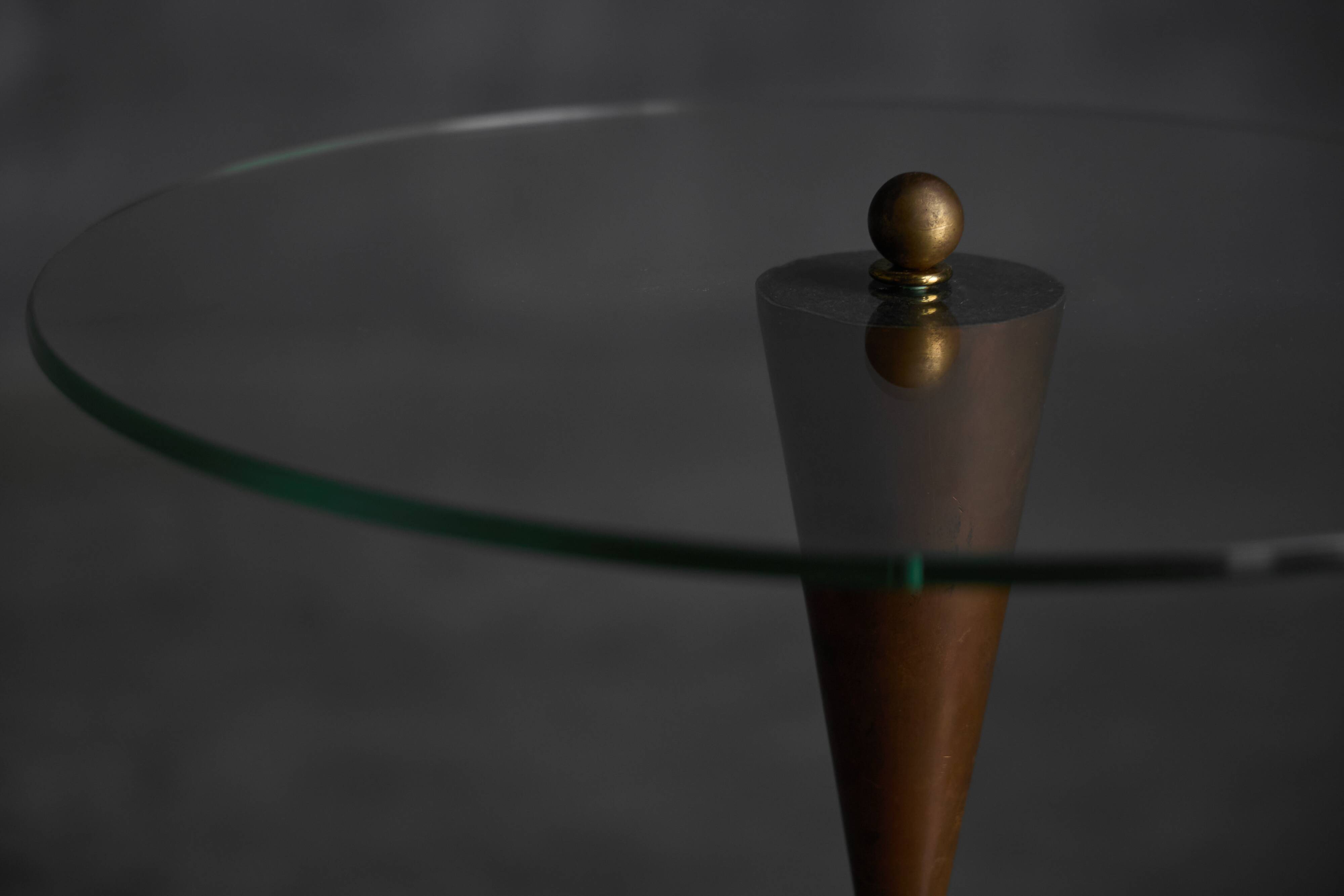 Conical Copper Side Table, France, 1970s