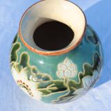 Flowered ceramic vase