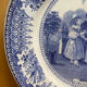 Creil Montereau  - duo d’assiettes bleue