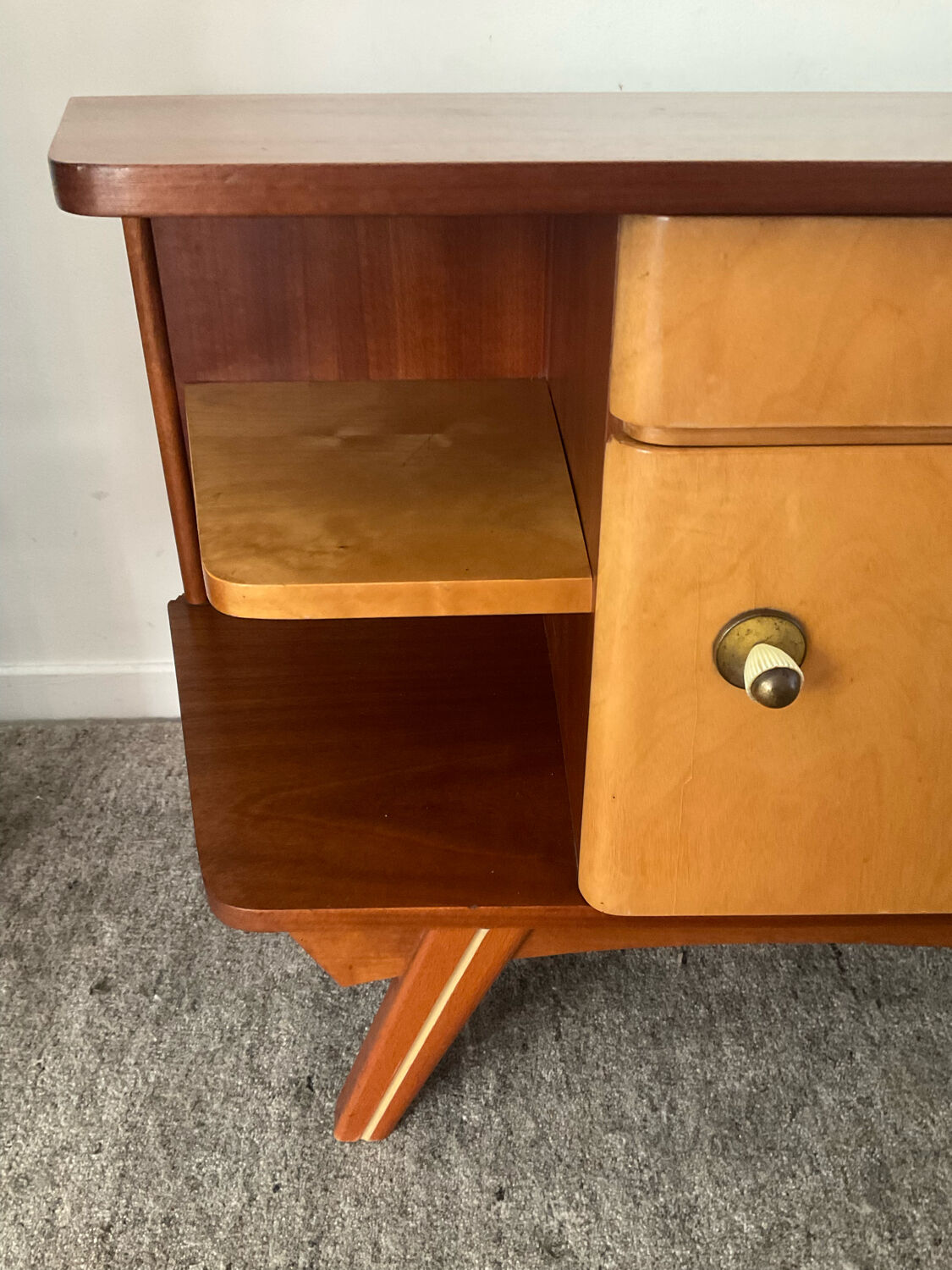 Vintage teak bedside table from the years 50-69